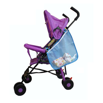 3 PCS Baby Stroller Storage Net Bag Multi-Function Storage Hanging Bag(Pink)-garmade.com