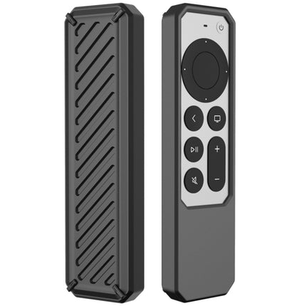 2 PCS Remote Control All-Inclusive Anti-Drop Silicone Protective Cover, Applicable Model: For Apple TV 4K 2021(Black)-garmade.com