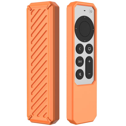 2 PCS Remote Control All-Inclusive Anti-Drop Silicone Protective Cover, Applicable Model: For Apple TV 4K 2021(Orange)-garmade.com