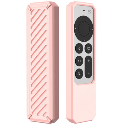 2 PCS Remote Control All-Inclusive Anti-Drop Silicone Protective Cover, Applicable Model: For Apple TV 4K 2021(Pink)-garmade.com