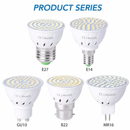 LED Concentrating Plastic Lamp Cup Household Energy-saving Spotlight, Wattage:7W E27 60 LEDs(Warm White)-garmade.com