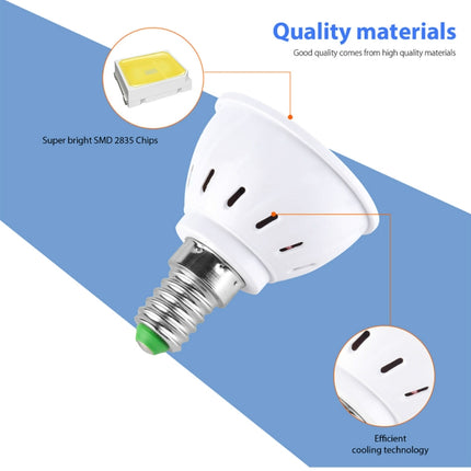 LED Concentrating Plastic Lamp Cup Household Energy-saving Spotlight, Wattage:7W E27 60 LEDs(Warm White)-garmade.com