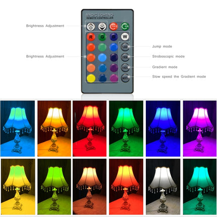 3W RGB LED Bulb 16 Color Magic Night Lamp Dimmable Stage Light with 24-keys Remote Control E27-garmade.com