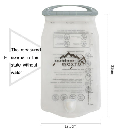 OUTDOOR INOXTO Outdoor Cycling Camping Hiking Mountaineering Drinking Water Bag, Capacity: 1.5L(Matte Transparent)-garmade.com