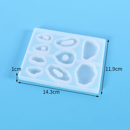 2 PCS DIY Crystal Drip Silica Gel Mold Earrings Pendant Jewelry Drip Mold-garmade.com