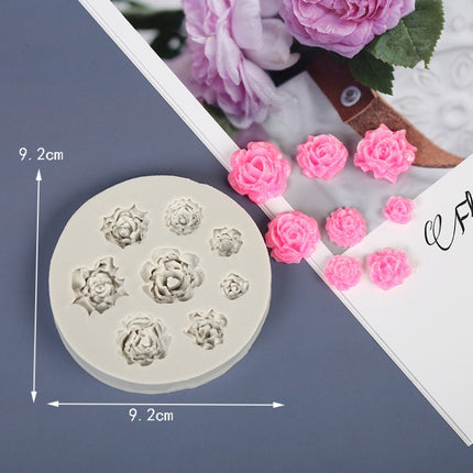 3 PCS Flower Mold DIY Crystal Drip Silicone Mold, Specification: Small Flower-garmade.com