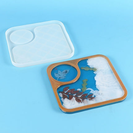 DIY Crystal Glue Afternoon Tea Tray Decoration Silicone Mold, Specification: 60-707-garmade.com