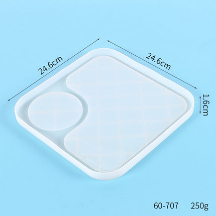 DIY Crystal Glue Afternoon Tea Tray Decoration Silicone Mold, Specification: 60-707-garmade.com