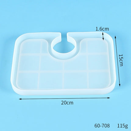 DIY Crystal Glue Afternoon Tea Tray Decoration Silicone Mold, Specification: 60-708-garmade.com