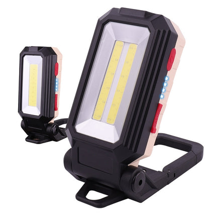 W559 2 COB + T6 Glare Car Inspection Working Light USB Charging LED Folding Camping Lamp with Hook + Magnet-garmade.com