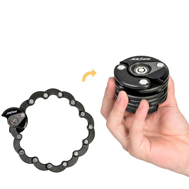 SAHOO Bicycle Anti-Theft Lock Mountain Bike Fixed Folding Lock Chain Lock Creative Hamburger Lock(Black)-garmade.com