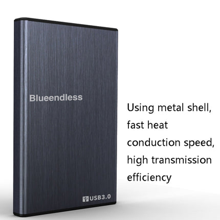 Blueendless U23T 2.5 inch Mobile Hard Disk Case USB3.0 Notebook External SATA Serial Port SSD, Colour: Silver-garmade.com