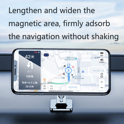 2 PCS Multifunctional Car Phone Holder Magnetic Suction Instrument Panel Navigation Suction Cup Holder, Colour: F16 Silver-garmade.com