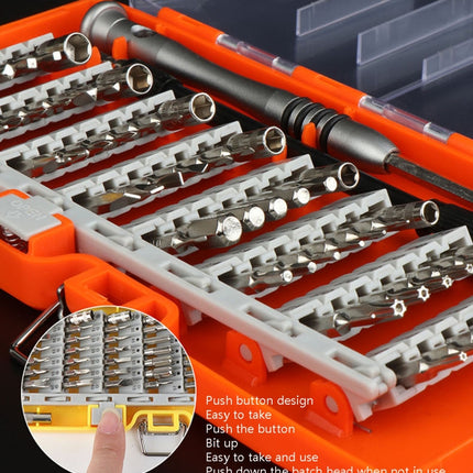 Obadun 9800 58 in 1 Screwdriver Set Manual CRV Batch Mobile Phone Disassembly Glasses Repair Tool(Orange )-garmade.com