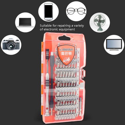 Obadun 9800 58 in 1 Screwdriver Set Manual CRV Batch Mobile Phone Disassembly Glasses Repair Tool(Orange )-garmade.com