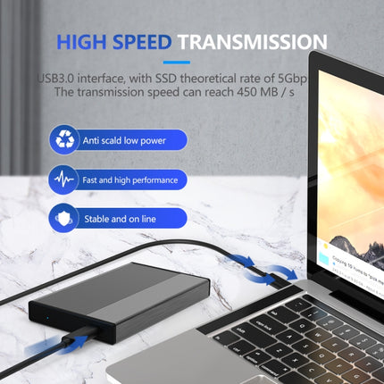 Blueendless 2.5 inch Mobile Hard Disk Box SATA Serial Port USB3.0 Free Tool SSD, Style: MR23G -A Port-garmade.com