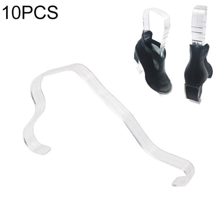 10 PCS Plastic Thickened Transparent Elastic Anti-Wrinkle Anti-Flat Shoe Rack Shoe Store Display Shoe Rack, Colour: 2# Flat Shoe Tree-garmade.com