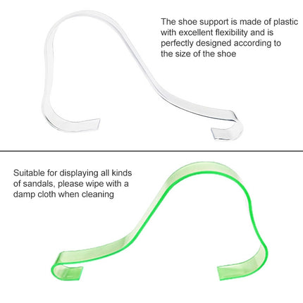 10 PCS Plastic Thickened Transparent Elastic Anti-Wrinkle Anti-Flat Shoe Rack Shoe Store Display Shoe Rack, Colour: 2# Flat Shoe Tree-garmade.com