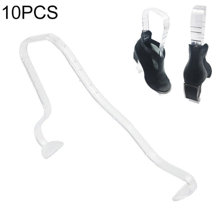 10 PCS Plastic Thickened Transparent Elastic Anti-Wrinkle Anti-Flat Shoe Rack Shoe Store Display Shoe Rack, Colour: Transparent Shoe Tree-garmade.com