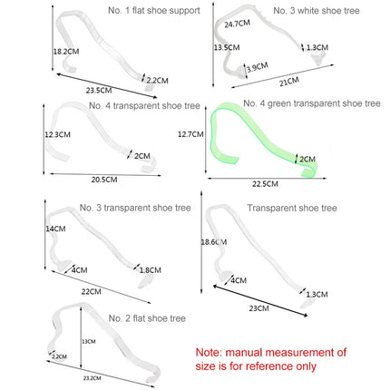 10 PCS Plastic Thickened Transparent Elastic Anti-Wrinkle Anti-Flat Shoe Rack Shoe Store Display Shoe Rack, Colour: Transparent Shoe Tree-garmade.com