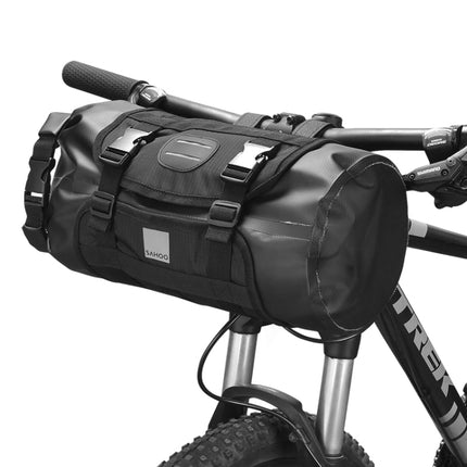 SAHOO 11L Enlarged Bicycle Front Bag Mountain Bike Clip Mesh Waterproof And Wear-Resistant Handlebar Bag(Black)-garmade.com