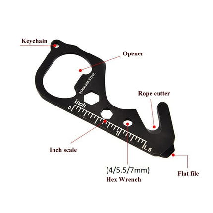 10 PCS Multifunctional Card Type Tool Card Bottle Opener Screwdriver Keychain Portable Can Opener-garmade.com