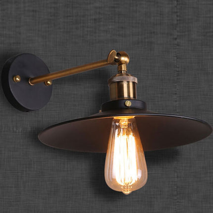 Antique Pure Copper Single-head Wall lamp Living Room Vintage Fashion Bar Lamp without Bulbs, Size:22cm-garmade.com