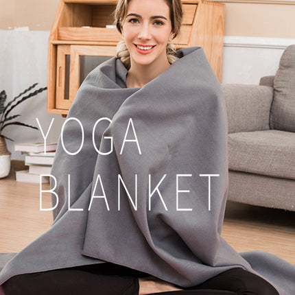 Yoga Blanket Meditation Auxiliary Blanket Yoga Supplies(Black)-garmade.com