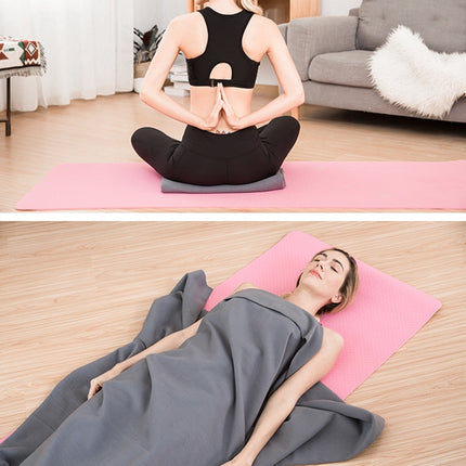 Yoga Blanket Meditation Auxiliary Blanket Yoga Supplies(Pink)-garmade.com