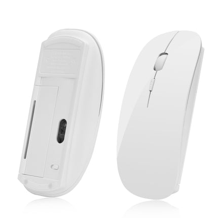 MF-822 2.4G Wireless Mouse 4 Keys Mute Office Ultra-Thin Mouse(White)-garmade.com