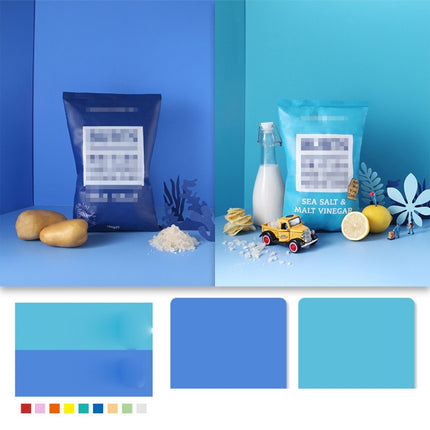 60 X 60cm Non-Reflective Matte PVC Board Double-Sided Solid Color Photo Background Board Filming Photography Props(Sky Blue + Lake Blue)-garmade.com