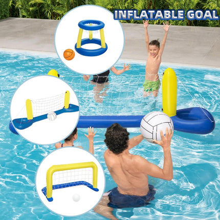 Beach Toys Adult Children Parent-Child Swimming Pool Playing Inflatable Beach Ball Toys, Style: 3 in 1 Set + 3 Balls-garmade.com