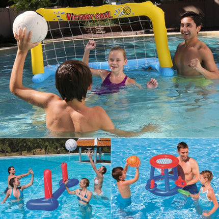 Beach Toys Adult Children Parent-Child Swimming Pool Playing Inflatable Beach Ball Toys, Style: 3 in 1 Set + 3 Balls-garmade.com