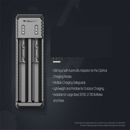 NITECORE Dual Slot Smart Charger(UI2)-garmade.com