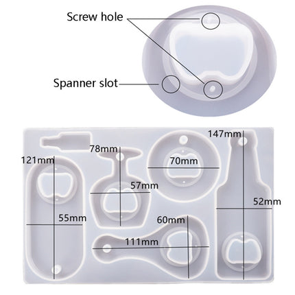 DIY Crystal Resin Drip Beer Wrench Mold Opener Silicone Mold, Specification: Set-garmade.com