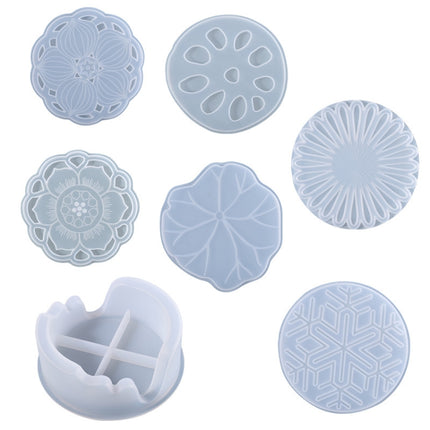 4 PCS JX-160 Crystal Epint DIY Mold Irregular Resin Cup Pad Mold, Specification: 01-garmade.com