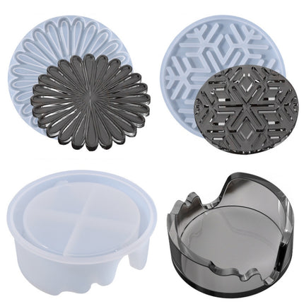 4 PCS JX-160 Crystal Epint DIY Mold Irregular Resin Cup Pad Mold, Specification: 01-garmade.com