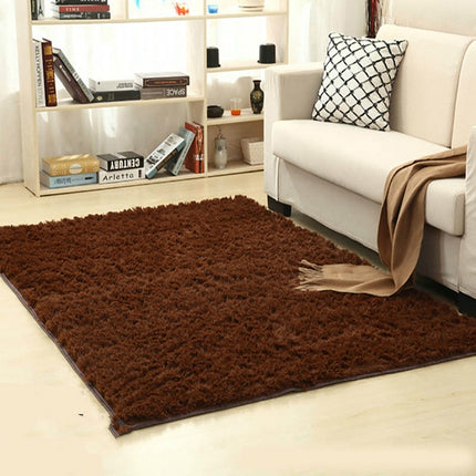 Shaggy Carpet for Living Room Home Warm Plush Floor Rugs fluffy Mats Kids Room Faux Fur Area Rug, Size:160x200cm(Coffee)-garmade.com