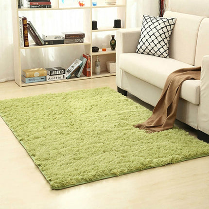 Shaggy Carpet for Living Room Home Warm Plush Floor Rugs fluffy Mats Kids Room Faux Fur Area Rug, Size:160x200cm(Grass Green)-garmade.com