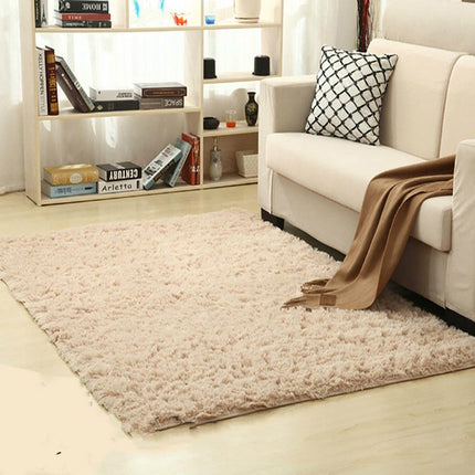 Shaggy Carpet for Living Room Home Warm Plush Floor Rugs fluffy Mats Kids Room Faux Fur Area Rug, Size:160x200cm(Beige)-garmade.com