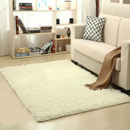 Shaggy Carpet for Living Room Home Warm Plush Floor Rugs fluffy Mats Kids Room Faux Fur Area Rug, Size:160x200cm(Creamy White)-garmade.com