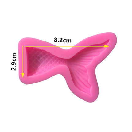 5 PCS Mini Mermaid Tail Liquid Silicone Mold Fondant Baking Mold, Specification: Small (Pink) 15-95-garmade.com