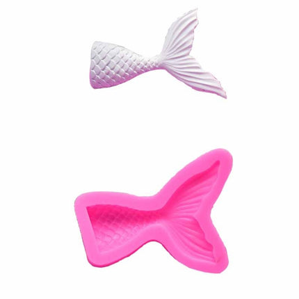 5 PCS Mini Mermaid Tail Liquid Silicone Mold Fondant Baking Mold, Specification: Small (Pink) 15-95-garmade.com