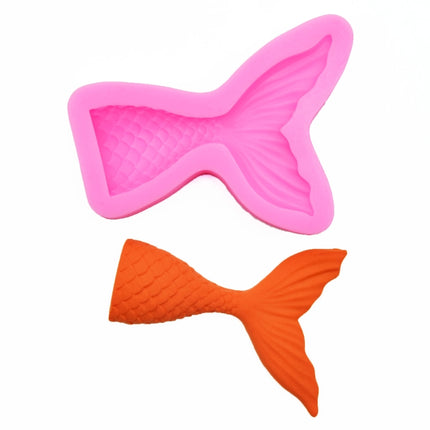 5 PCS Mini Mermaid Tail Liquid Silicone Mold Fondant Baking Mold, Specification: Large (Pink) 15-94-garmade.com