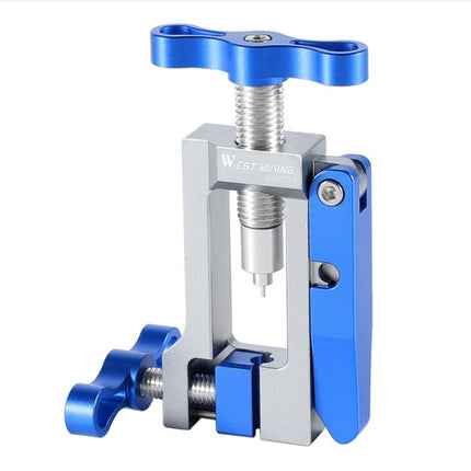 WEST BIKING YP0719252 Bicycle Oil Needle Installation Tool Cycling Tubing Jack Repair Tool(Silver Blue)-garmade.com