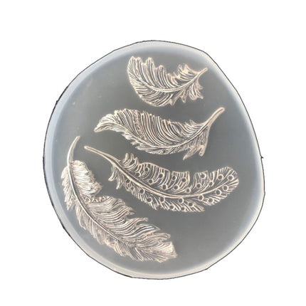 2 PCS Crystal Epoxy Silicone Mold Handmade Feather Pendant Mold-garmade.com