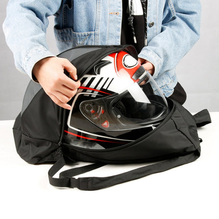 MTXB1014 Motorcycle Riding Helmet Bag Foldable Outdoor Sports Backpack(Black)-garmade.com