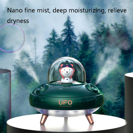 HO3 UFO Double Spraying Pet Humidifier Home Air Nebulizer Water Replenishing Instrument, Colour: Battery Model (White)-garmade.com