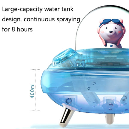 HO3 UFO Double Spraying Pet Humidifier Home Air Nebulizer Water Replenishing Instrument, Colour: Battery Model (Pink)-garmade.com
