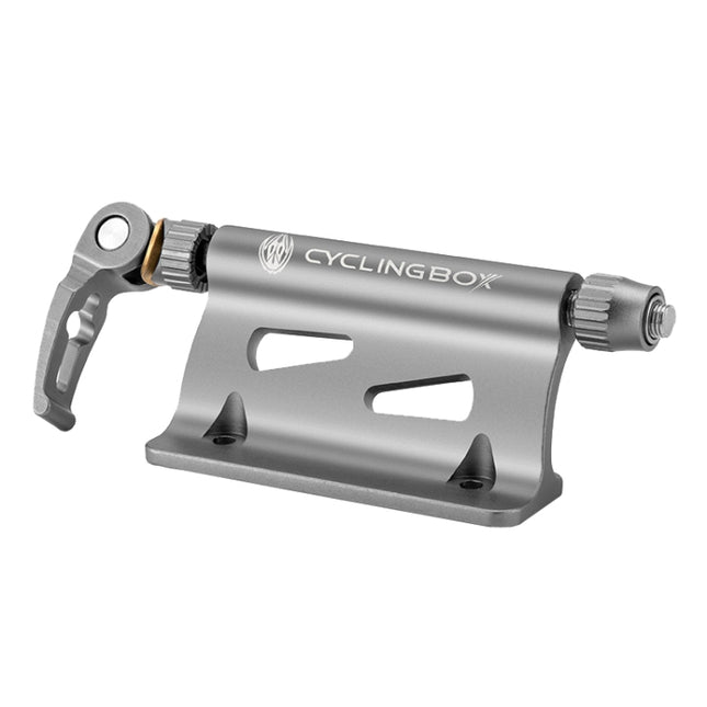 CYCLINGBOX BG-0171 Bike Aluminum Portable Quick-Removal Front Fork Fixed Frame Rear Hanging Frame Car Top Fixture Equipment(Titanium Color)-garmade.com